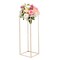 Gold Metal Rectangular Cube Floral Stand 10PCS with Optional Shelves